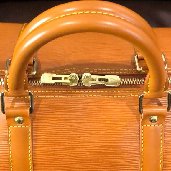 M LOUIS VUITTON Cipango Gold Epi Leather Keepall LV 50 Boston Travel Bag VI0994 - Picture 6 of 17